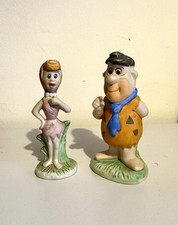 Flintstones Fred And Wilma Ceramic Figures 1977