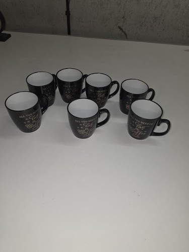 Lot black coffee mugs - black,