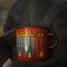 Smaltum Enamelware Red Mug Colorful 6 oz Praha Czech Republic