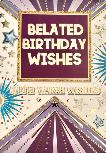 Belated birthday wishes with - birthday,