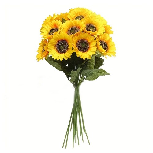 10pcs artificial sunflowers - 5/10pcs,