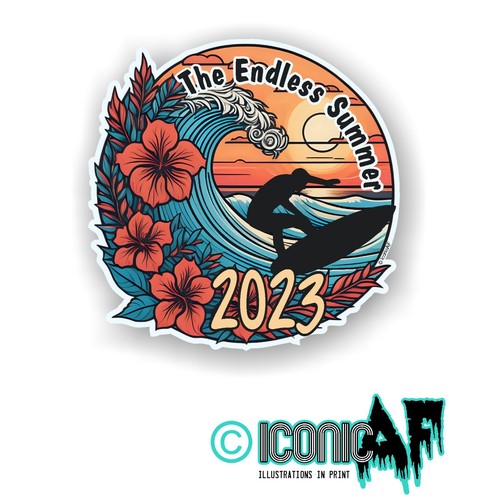Retro surf board - retro, surfing