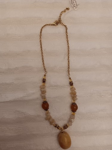 Amber colored agate pendant - amber,