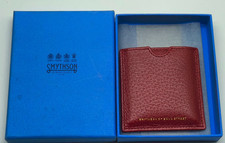 Smythson of Bond St red leather travel folding photo frame & case new & boxed