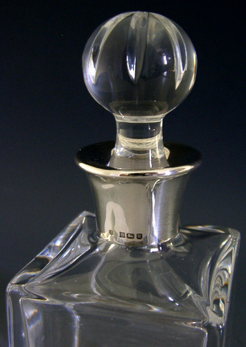 Sterling silver topped whisky - sterling,