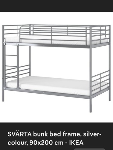 Ikea svärta metal bunk - svÄrta, bed