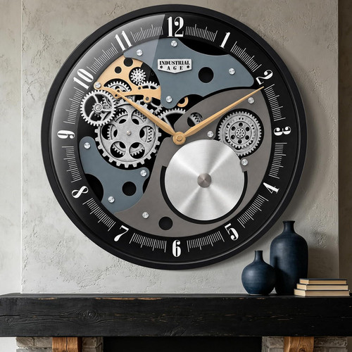 Wall clock with moving - wall,