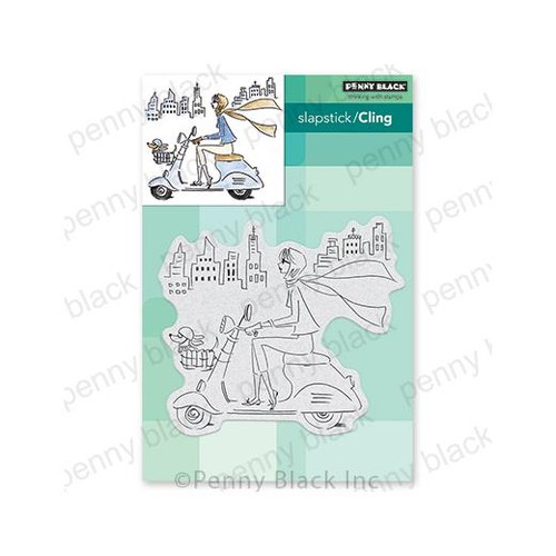 Penny black cling - penny, rubber
