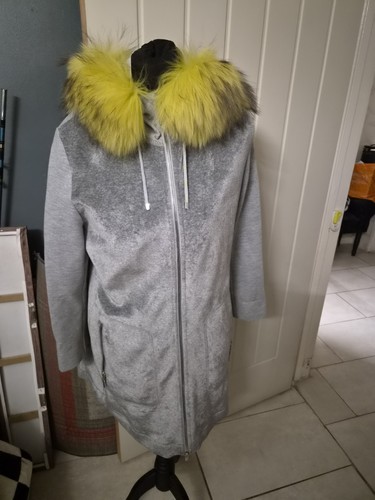Ladies faux fur hooded long - faux,