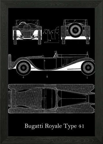 Bugatti royale type framed - royale,
