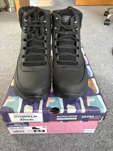 Skechers black ladies walk - skechers,