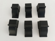 6 x Vintage Black Plastic Plant Pot Feet