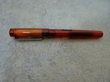 Cristo Transparent Orange Resin Ink Roller & Chrome Trim & Clip - New