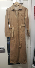 Zara camel colour zip up belted jumpsuit age 13-14