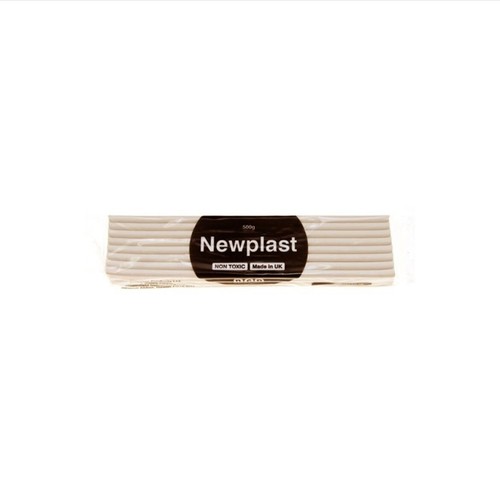White newplast plasticine - white,