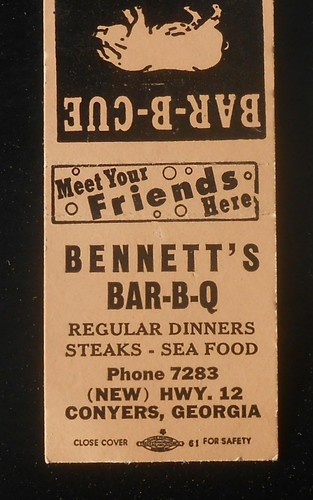 1950s bennett bar q steaks - bennett's, bar-b-q