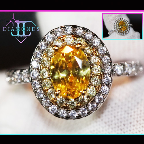 Yellow diamond ring - diamond,