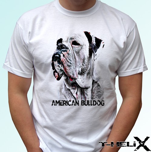 American bulldog head dog t - american,