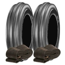2X 6.00-16 BKT TF9090 Tractor Front Tyres & Tubes, Agricultural 600-16