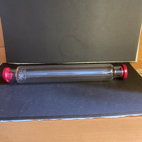 Vintage glass rolling pin with - vintage,