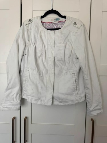 Boden white cotton blend - blend, zip