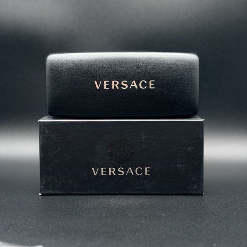 Versace black leather sunglass - versace,