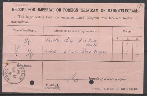 Sussex kgv 1932 - kgv,