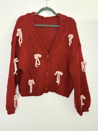 Cider red chunky - red, bow