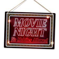 Metal Wall Sign - Movie Night