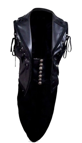 Mens steampunk style coat real - coat,