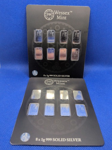 2off pure silver - 8x, bars