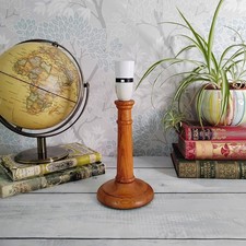 Vintage Wooden Pine Table Lamp