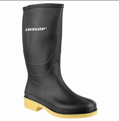 Dunlop kids black wellington - black,