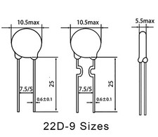 NTC thermistor 22D-11/22D-9/5D-11 104 temperature sensitive resistor