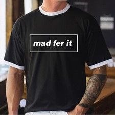 Mad fer it Ringer T-Shirt | BB022 | Manchester tee | 90s tshirt