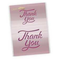 Thank You Stencil - Calligraphy Style Card Making / Crafting / Airbrush Template
