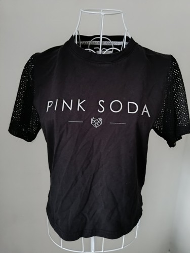 Pink soda sport black crop - pink,