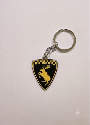 Black prancing moose key chain - black,