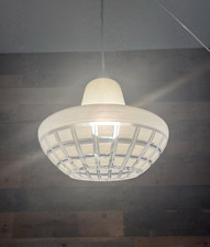 VINTAGE 1950'S MID CENTURY GLASS UFO SPACE AGE 60'S CEILING LIGHT LAMP SHADE 70S