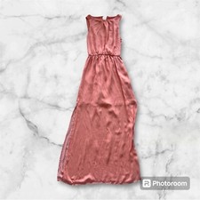 zara Maxi dress small Orange Side Slits Size Small