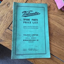 Velocette Spare Parts Price List