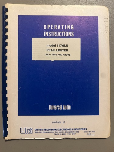 Urei model 1176ln - urei, limiter