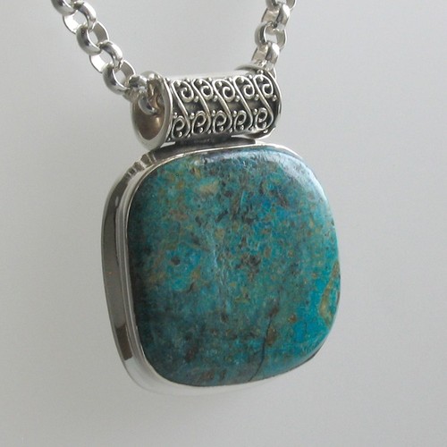 Real turquoise pendant - turquoise,