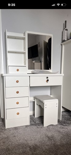 White dressing table - dressing, with