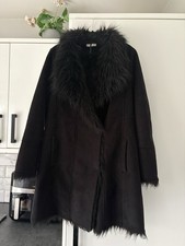 Wallis Long Black Suede Fur
