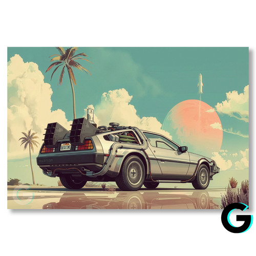 Delorean back the future - back,