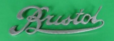 BRISTOL metal bus radiator badge / sign about 8.8 inches across scroll letters
