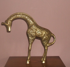 Vintage Brass Giraffe 8.5"