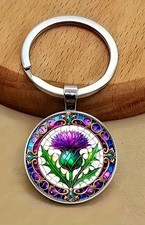 Scottish thistle keyring - thistle,
