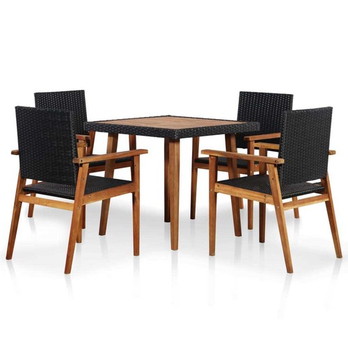 Dining set black and - brown, |